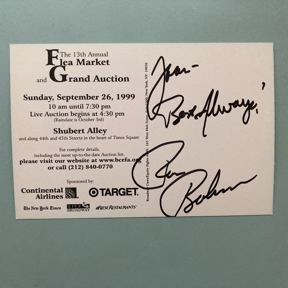 Ron Bohmer Signed / Inscribed BCEFA Flea market Postcard The Scarlet Pimpernel